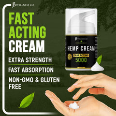 JB Wellness Co: aplicación de crema de cáñamo para rutina diaria de bienestar.