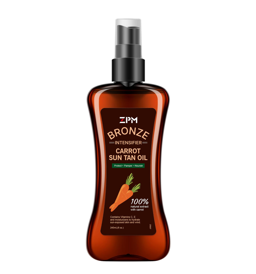 Jeallis aerosol de aceite bronceador zanahoria para bronceado intensificado y uniforme