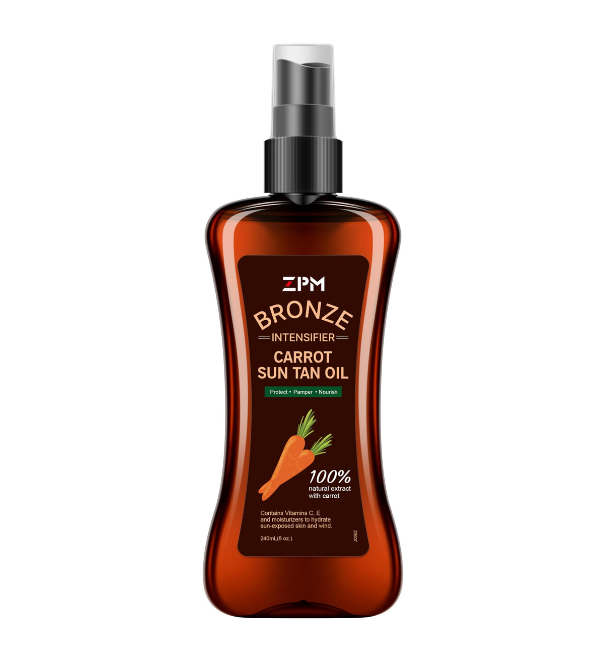 Jeallis aerosol de aceite bronceador zanahoria para bronceado intensificado y uniforme