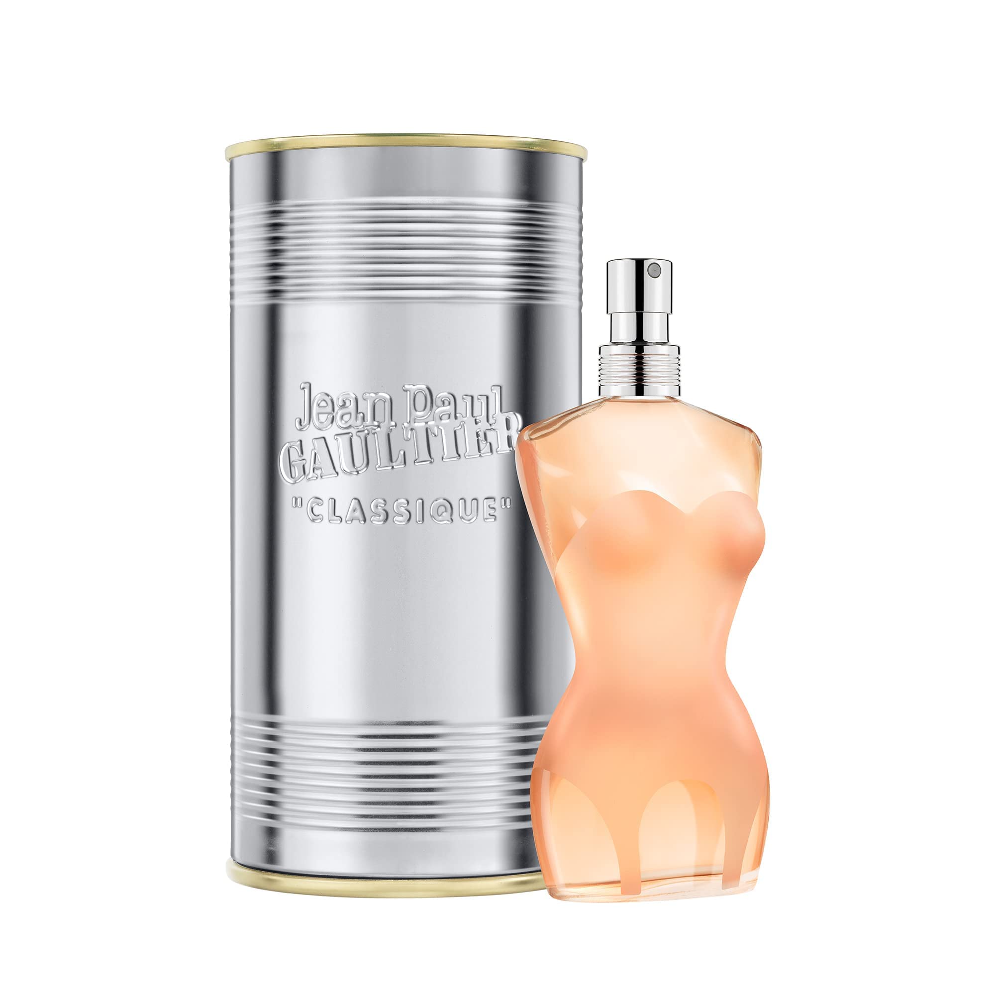 Jean Paul Gaultier Classique spray nozzle captured in action for quick refreshment