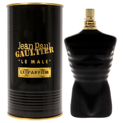 Jean Paul Gaultier Le Male Le Parfum Intense, botella frontal, aroma intenso para ocasiones nocturnas