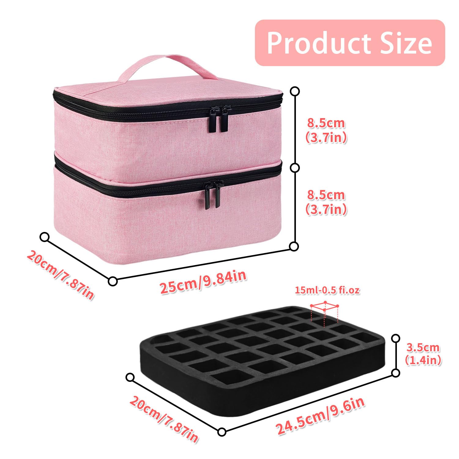 Jenlan estuche portátil con luz UV para uñas, ideal para uso en casa o en el estudio.