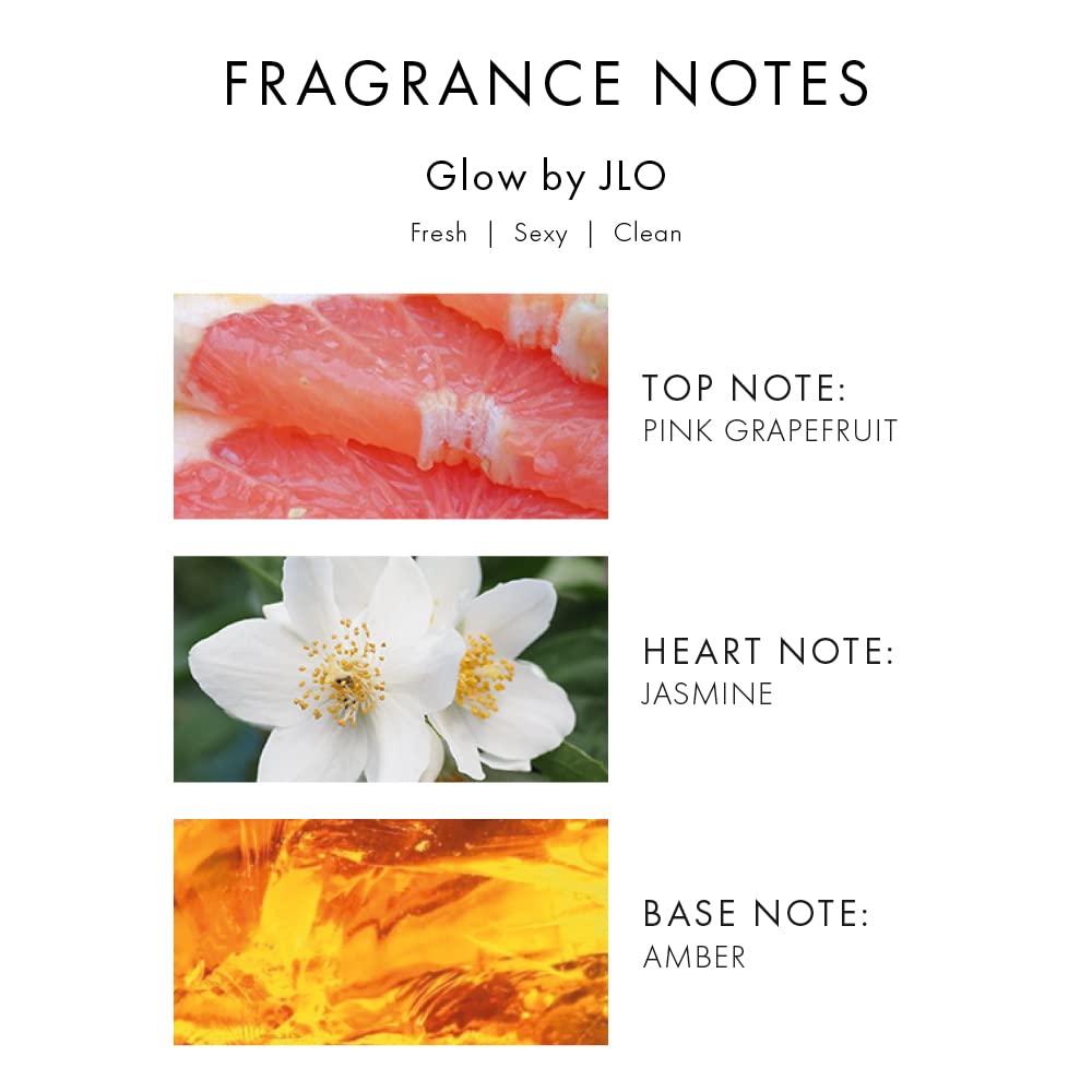 Glow por Jennifer López, vista de uso diario, botella elegante para el día.