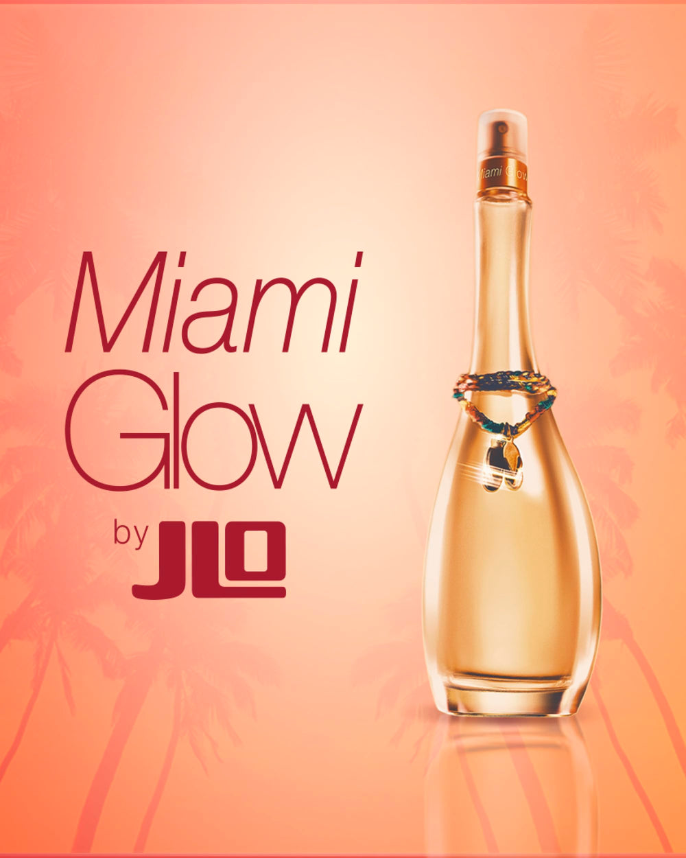 Aroma de Jennifer Lopez Miami Glow en escena nocturna, sugerente y suave a la vez.