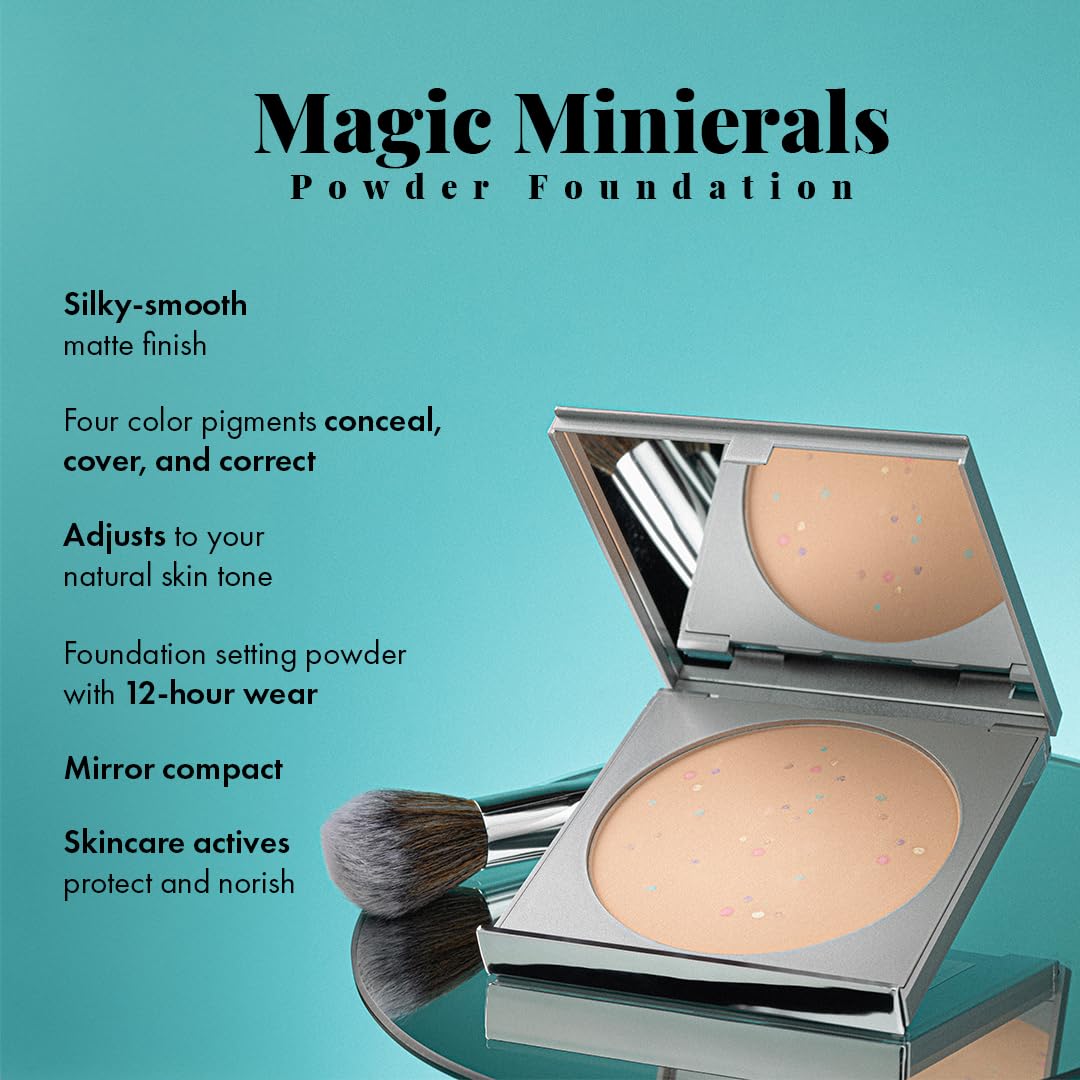 Jerome Alexander Magic Minerals Jumbo compacto con espejo para retoques en cualquier lugar