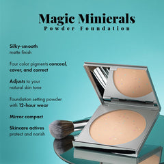 Jerome Alexander Magic Minerals Jumbo compacto con espejo para retoques en cualquier lugar