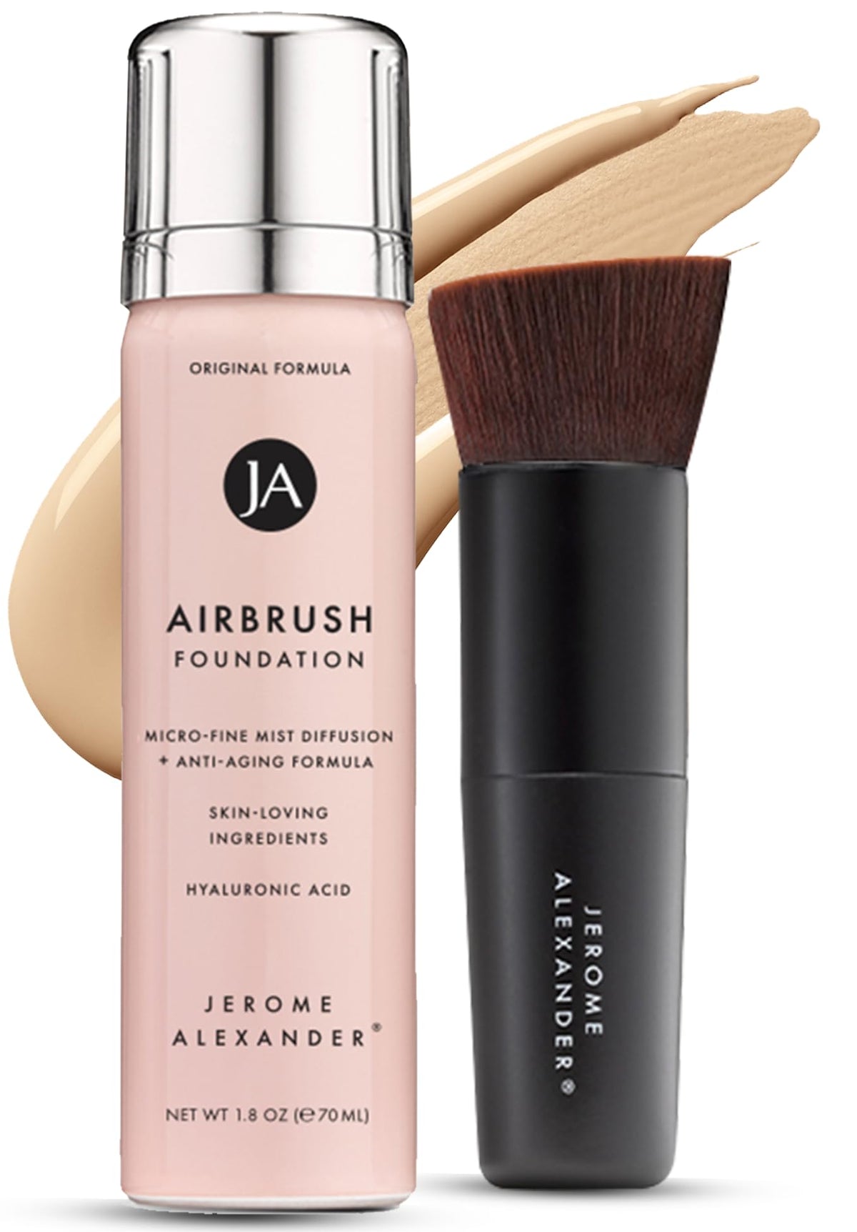 Jerome Alexander MagicMinerals AirBrush Foundation en botella para un acabado suave y natural.