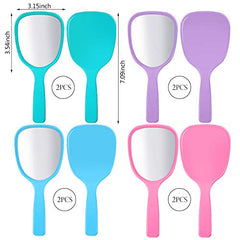 Jetec 8 espejos de mano verde, útiles para maquillaje y retoques