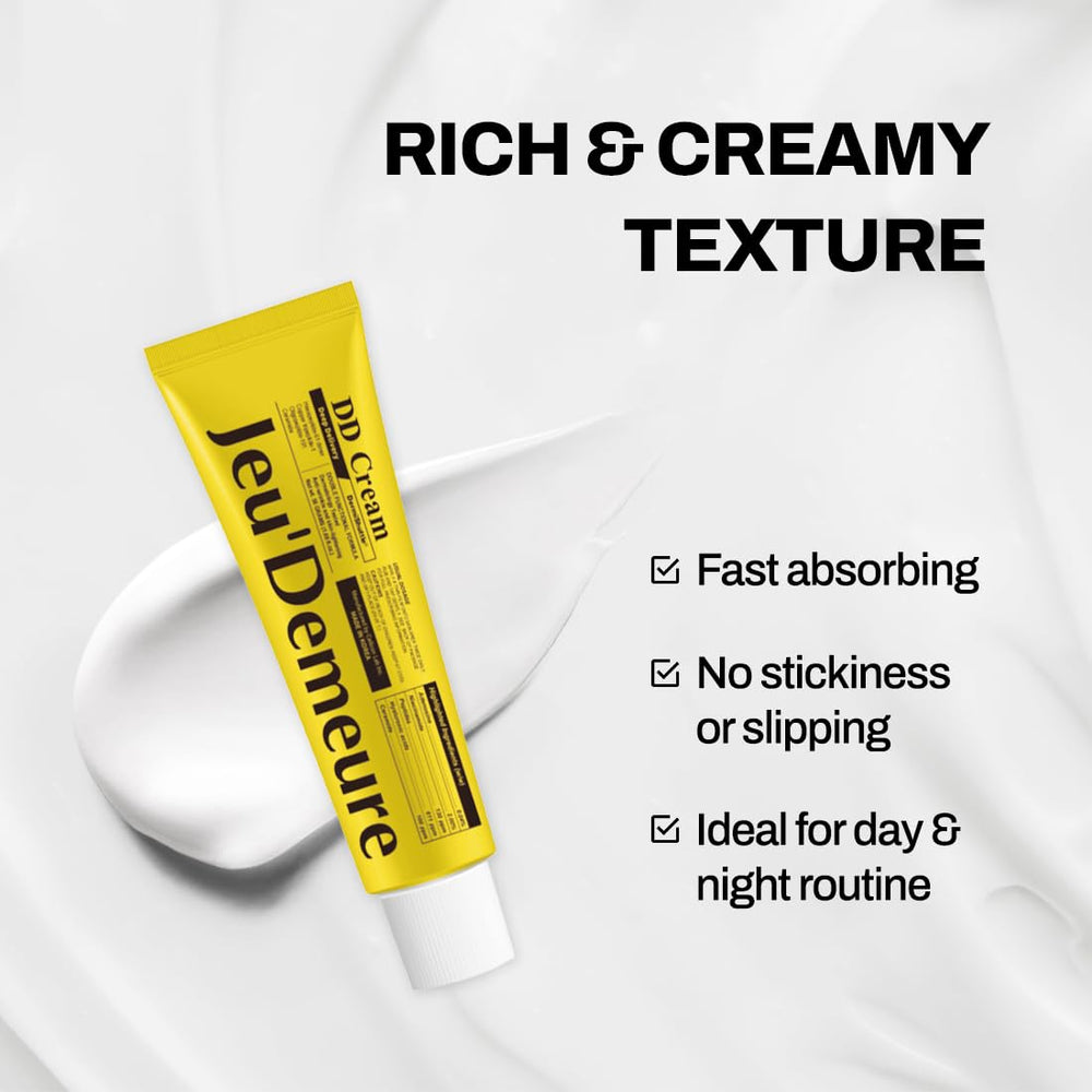 Ceramide jar detail from JEU'DEMEURE DD Cream indicating barrier-supporting formula