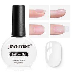 JEWHITENY gel constructor transparente, botella de 10 ml, refuerza la estructura de uñas.