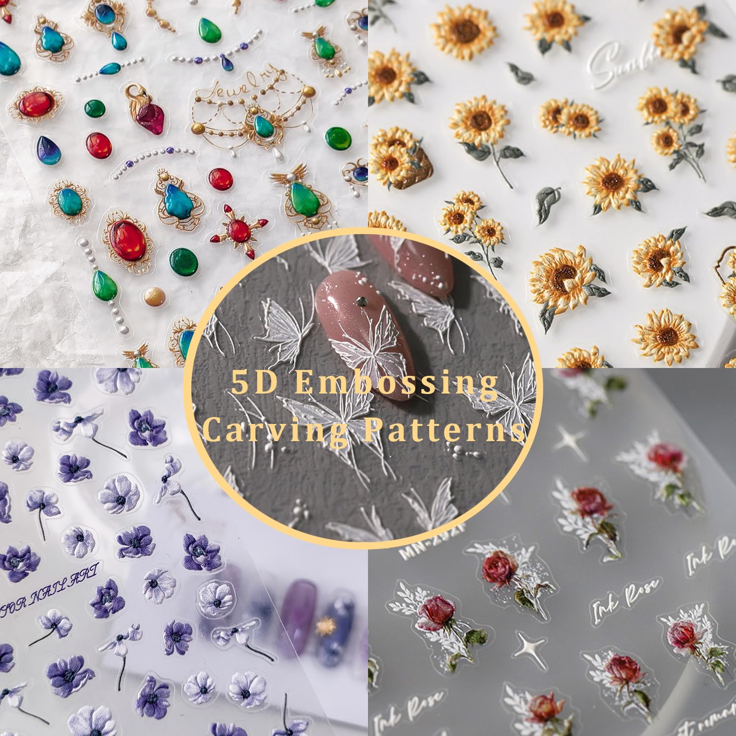 JIALITFUN perlas blancas decorativas para uñas, aportan brillo y sofisticación.