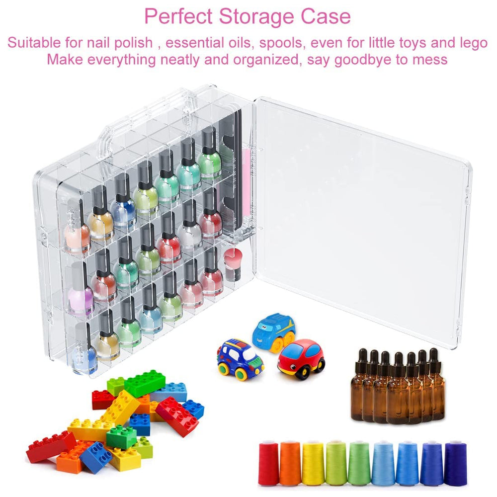 JIASHENG organizador de esmaltes, doble acceso para encontrar colores rápido