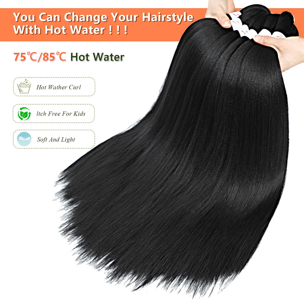 JIEANYAN cambio de estilo con agua caliente para fijar la forma.