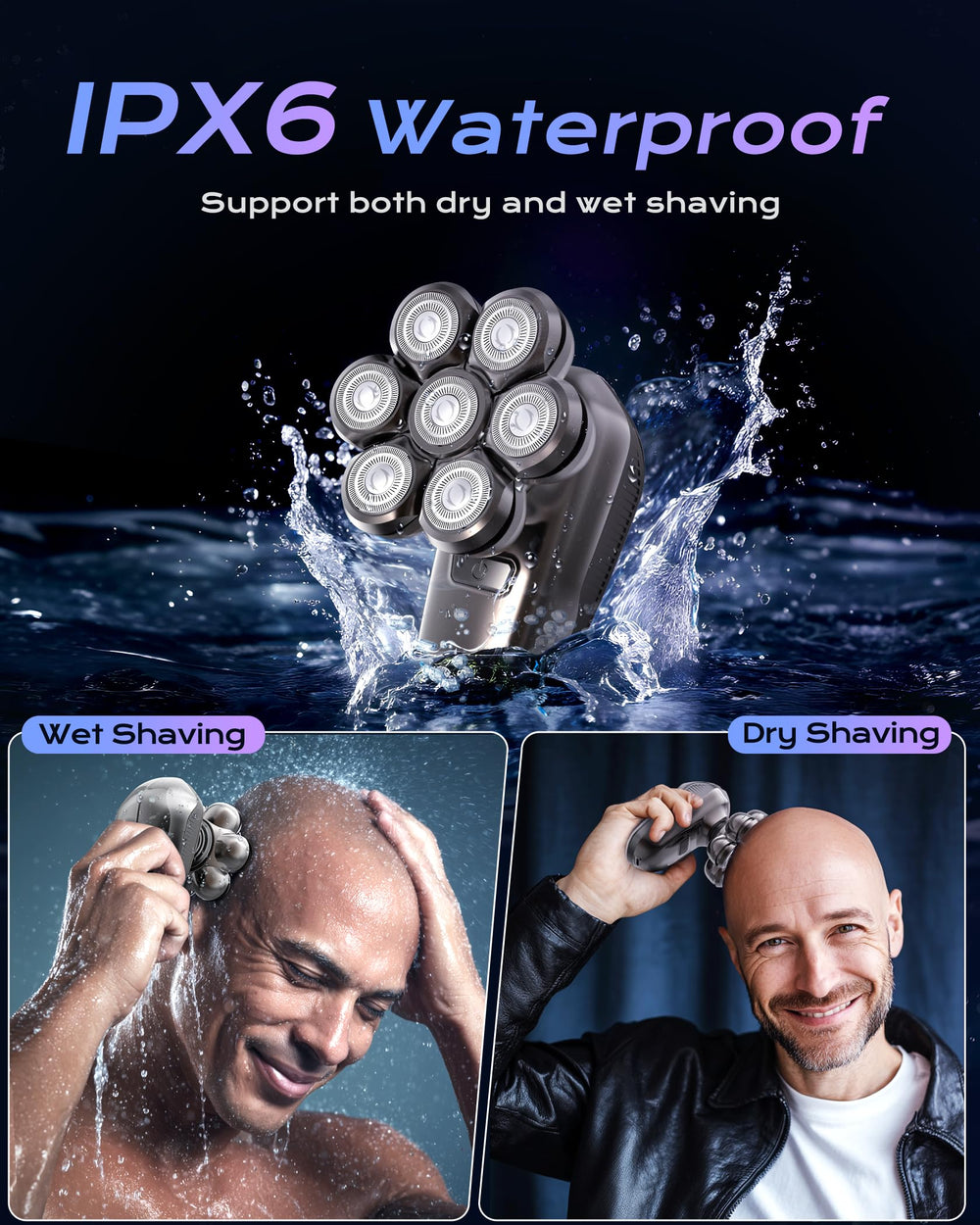 JIJ diseño resistente al agua ideal para afeitado en la ducha.