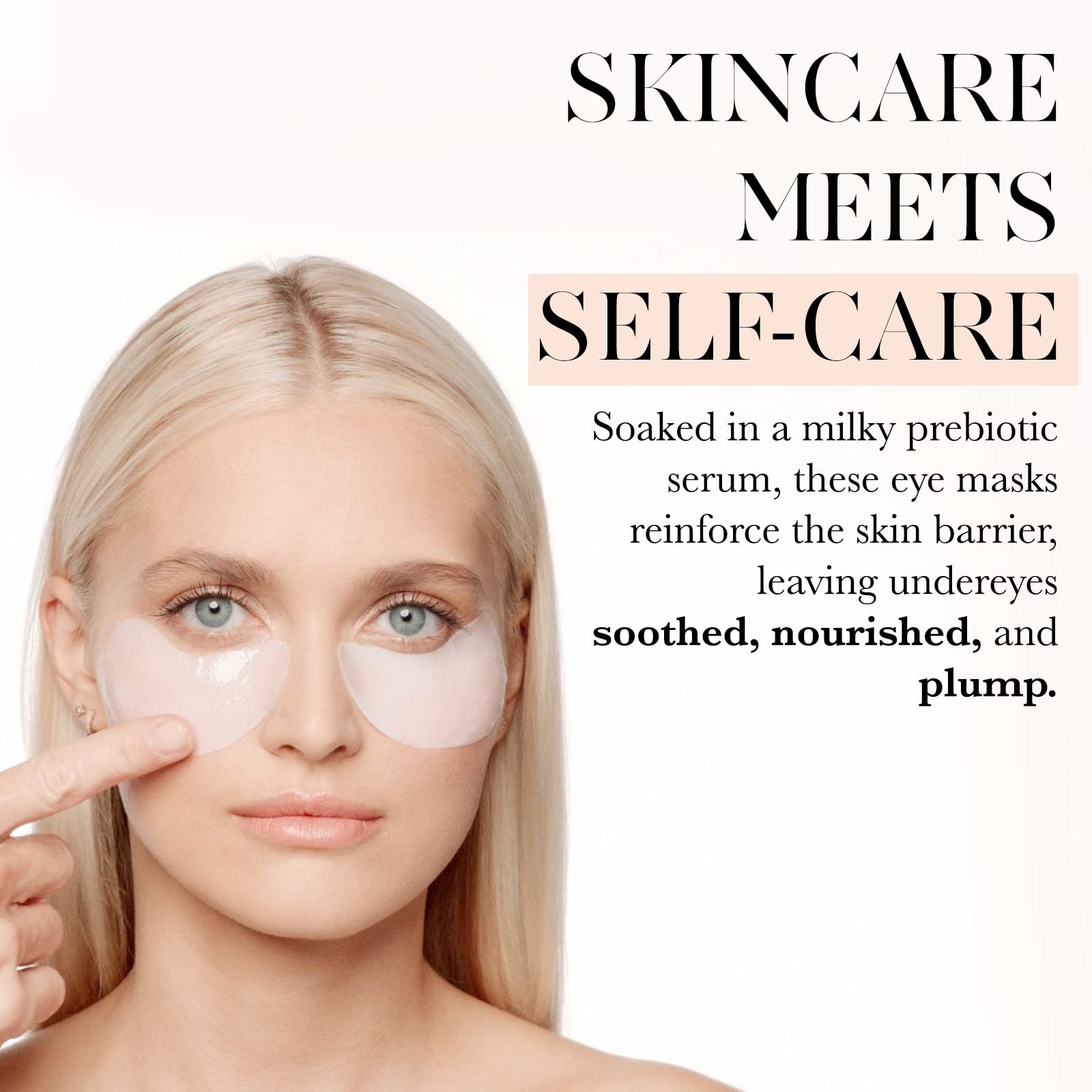 Masques yeux Jillian Dempsey apaisants qui calment la peau délicate