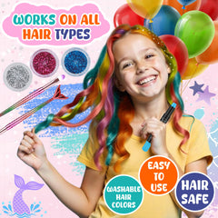 Jim&Gloria extensiones de pelo con clip multicolor para peinados