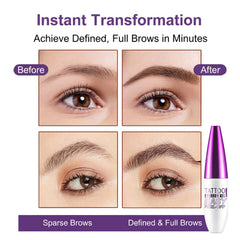 JIMYAUQIN brow tint application brush demonstrates precise brow coating.