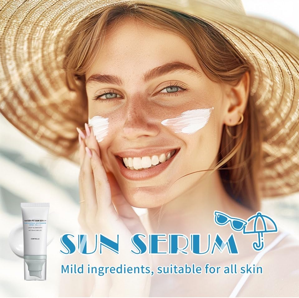 Textura ligera de JISKG Centella Sunscreen, absorción rápida para uso diario.