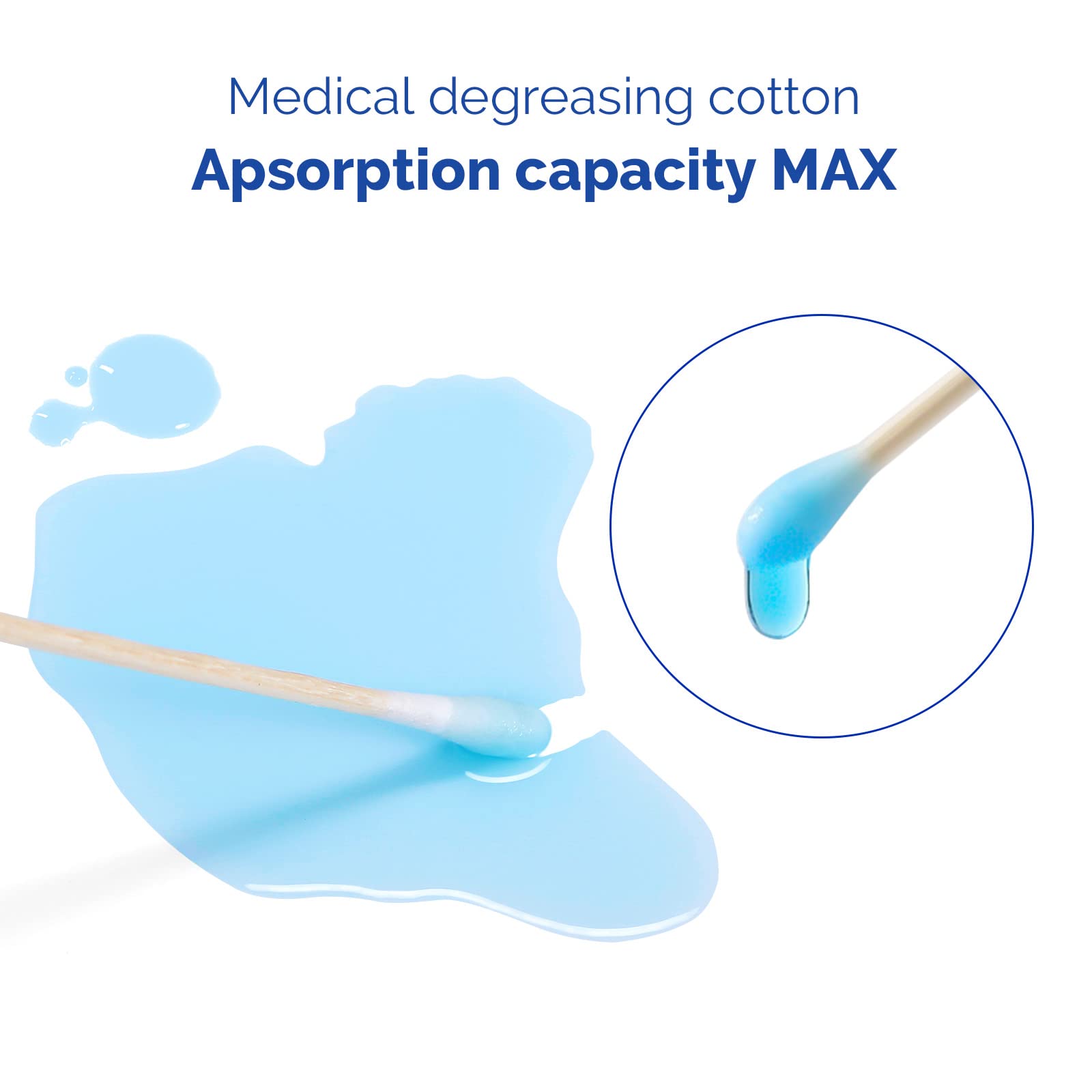 Algodón suave y absorbente JMU, ideal para limpieza precisa.