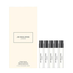 Jo Malone London discovery collection packaging—compact travel sampling set for five Cologne Intense scents.