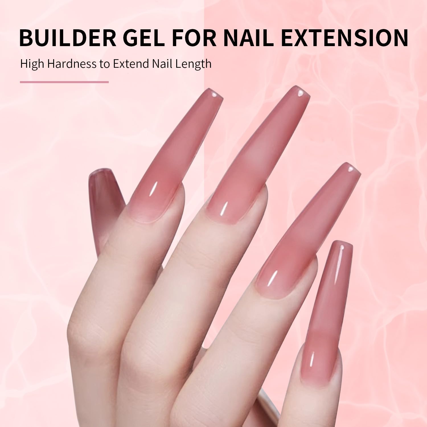 JODSONE Builder Gel marrón rojizo de 10 ml para diseño elegante