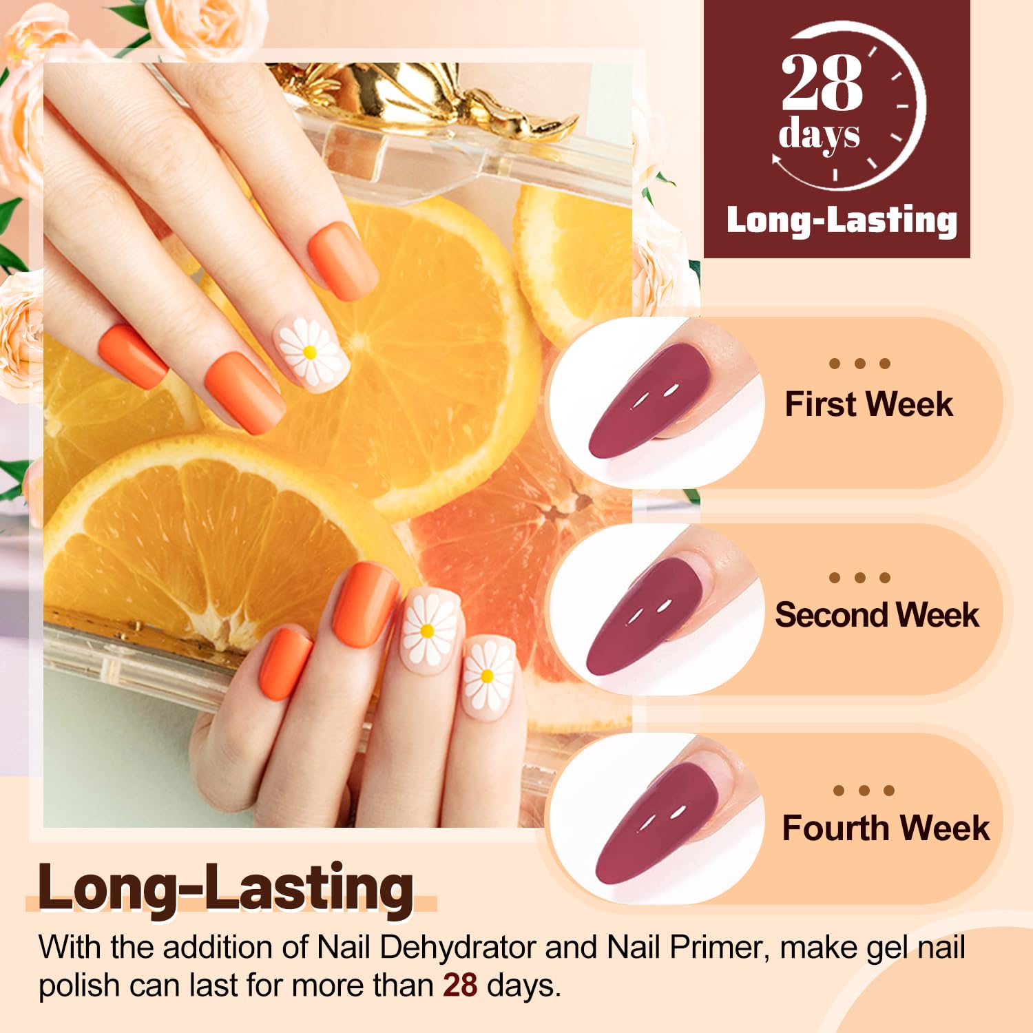 JODSONE conjunto de uñas 15 ml, completo para preparación, base y brillo.