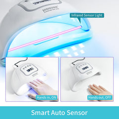 Lámpara JODSONE, pantalla LCD y temporizadores para control.