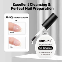 JODSONE deshidratante mejora adherencia de primers y uñas para un acabado estable.