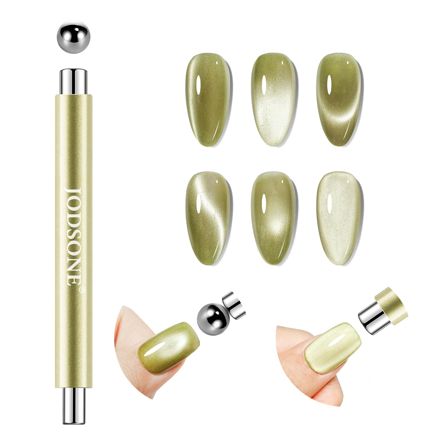 JODSONE ojo-de-gato imán cilindro 6 mm para efectos precisos en uñas.