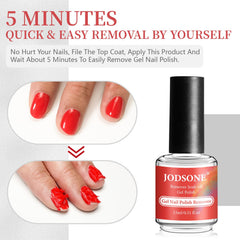 JODSONE remover gel, tiempo de espera de 3-5 minutos para liberar el gel.