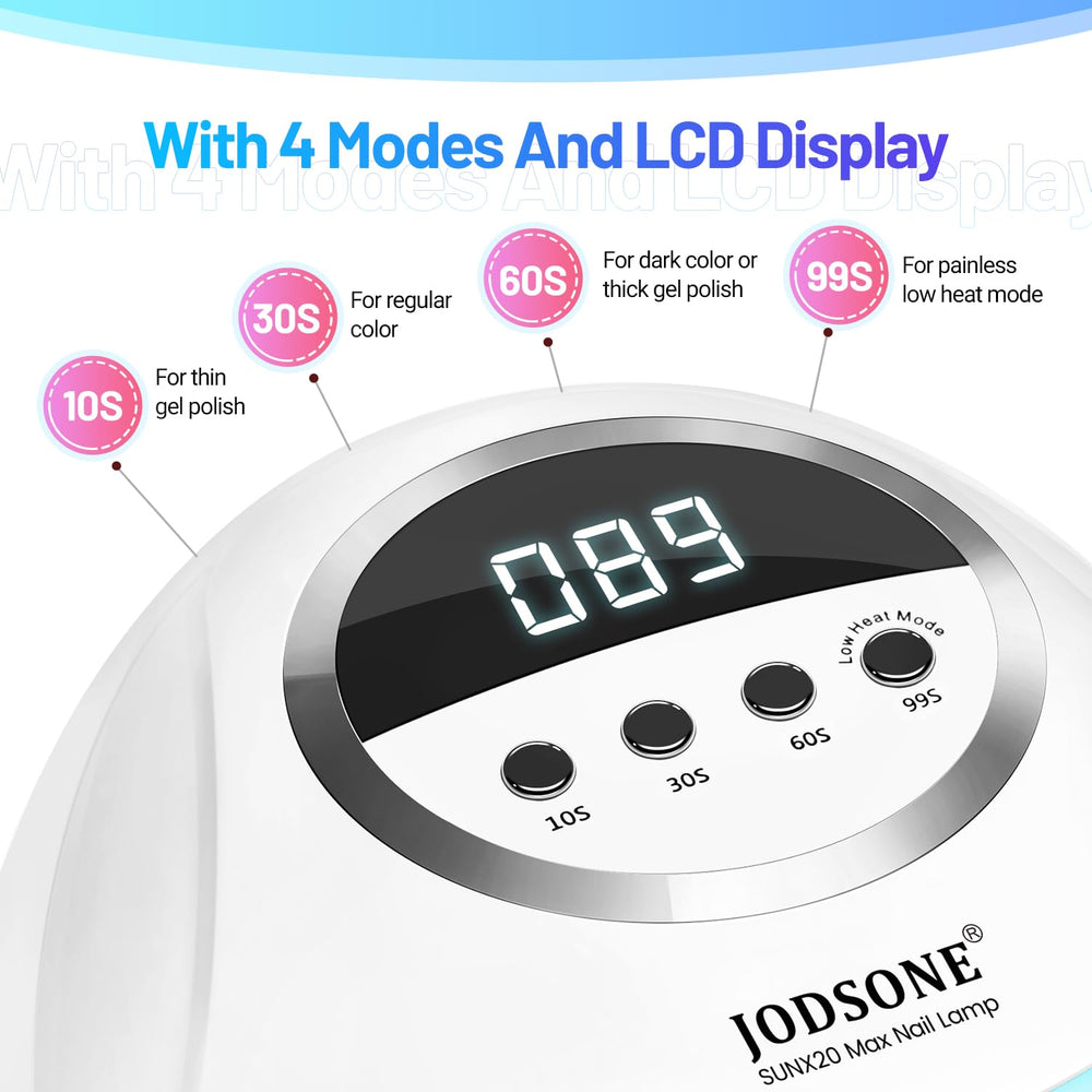 JODSONE con 72 diodos LED para curado uniforme de gel.