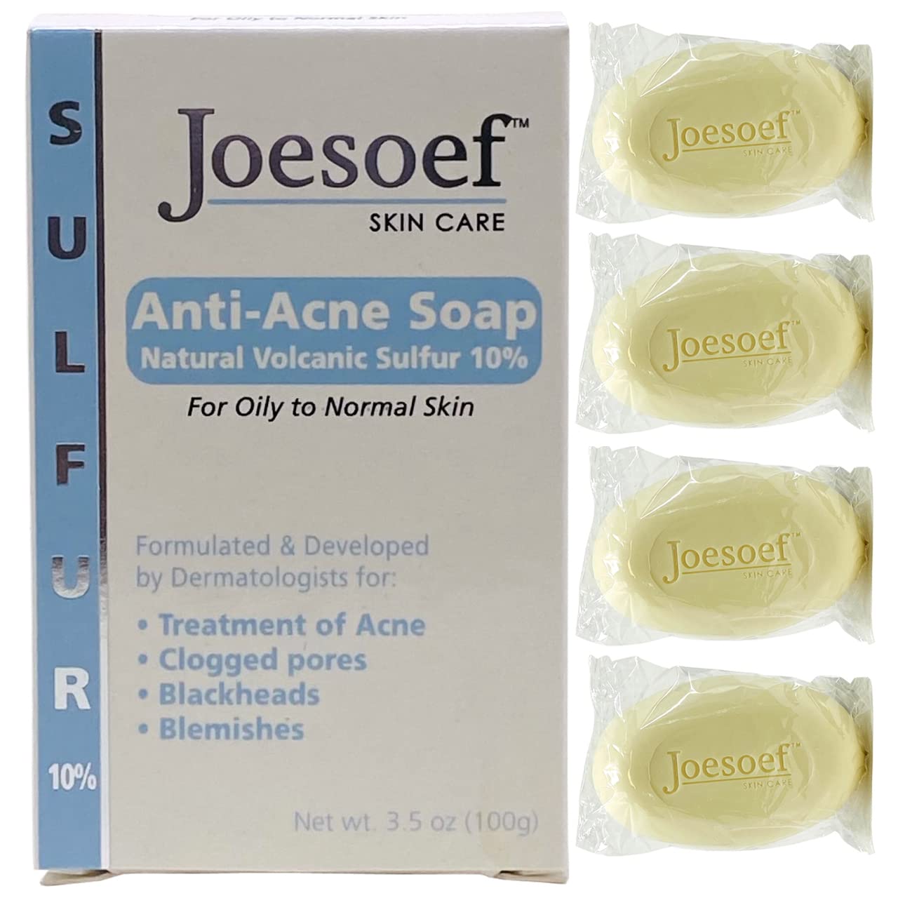 JOESOEF SKIN CARE Jabon sulfur beneficio suave purificante para pieles grasas