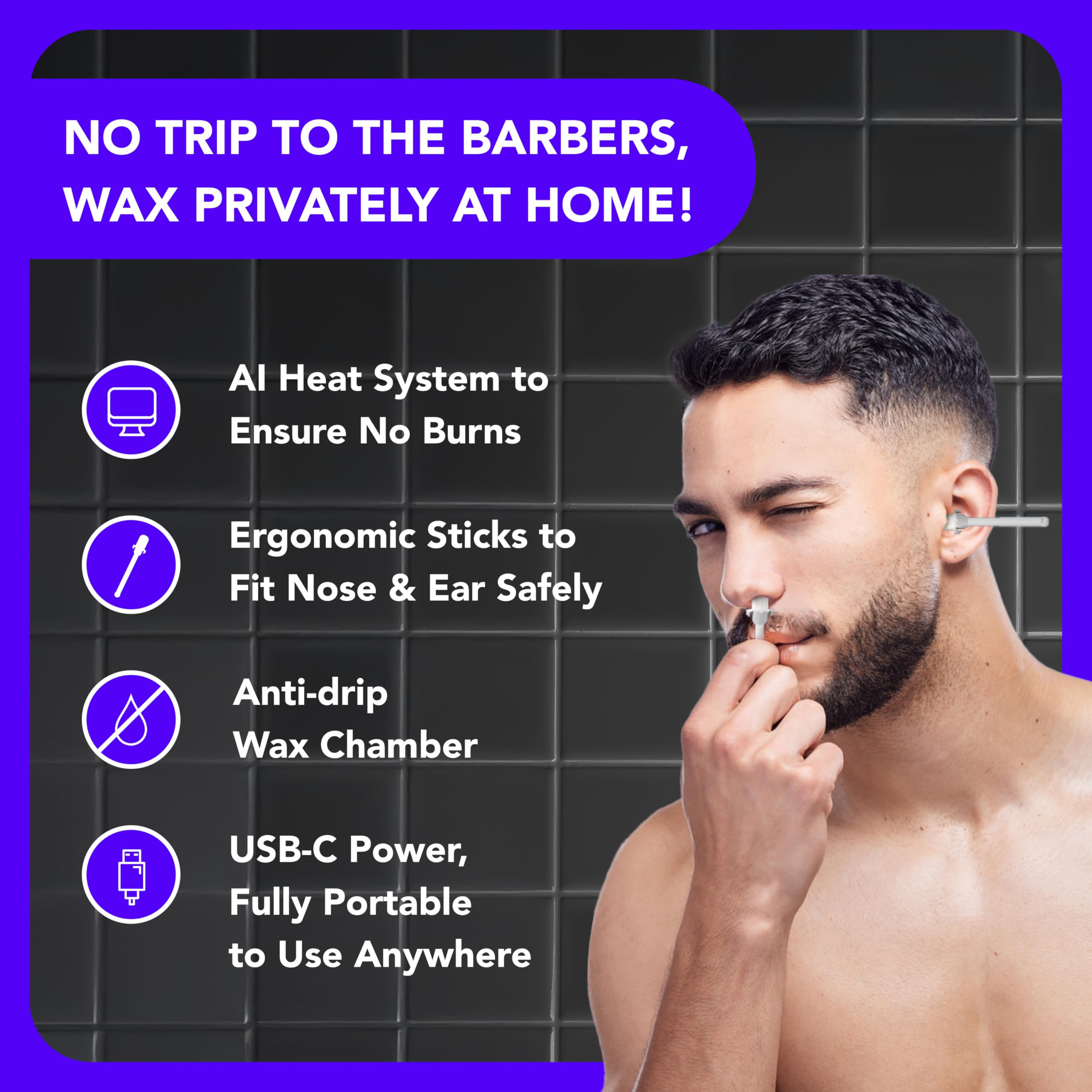 Kit compacto WaxxPod para casa y viaje con resultados discretos.