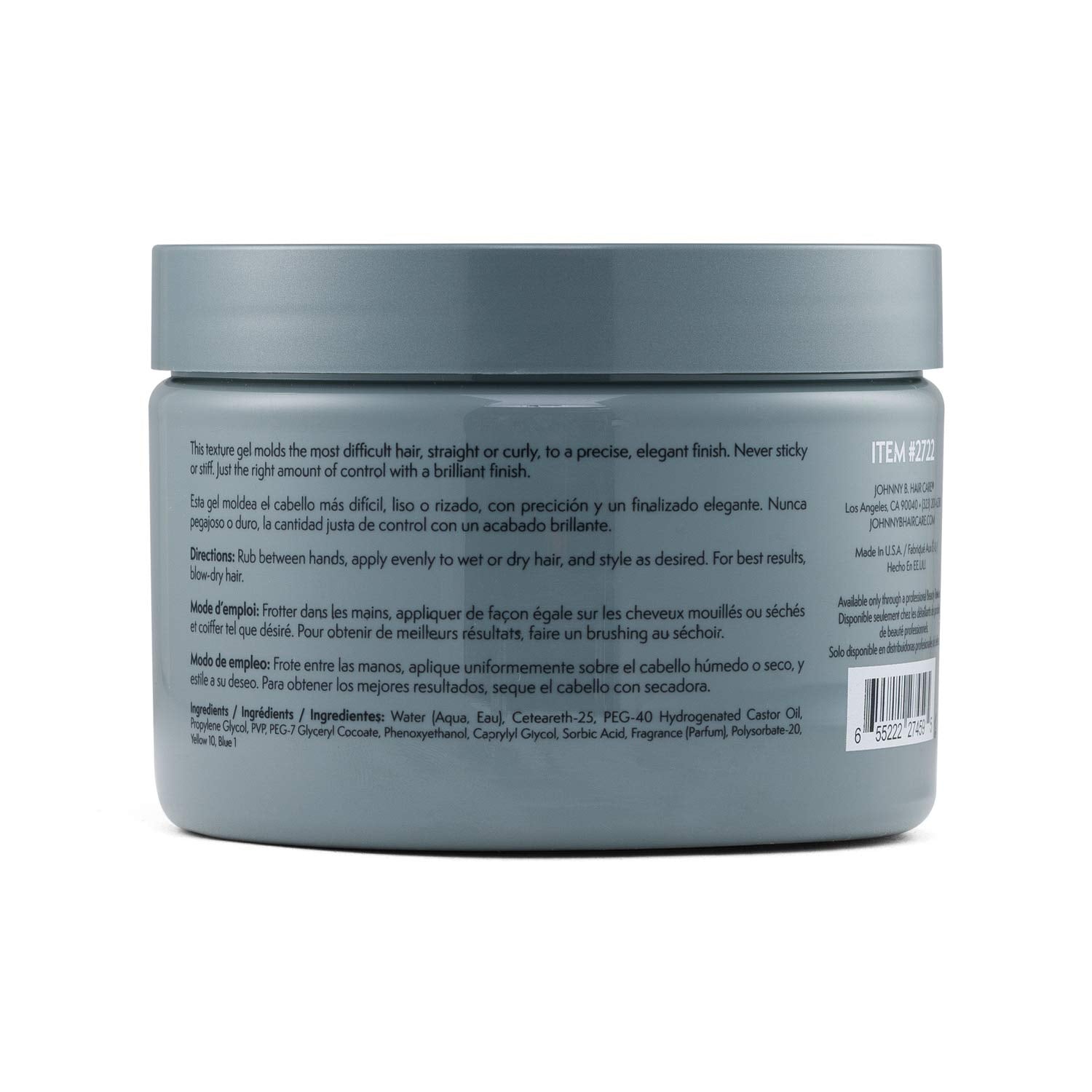 Gel de coiffure JOHNNY B. Dope Texture Gel – application-cheveux pour fini précis et maniable.