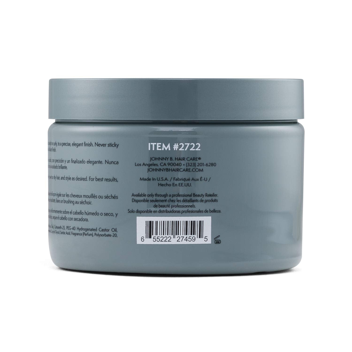 Gel de coiffure JOHNNY B. Dope Texture Gel – prise-mains pour modeler cheveux, tenue modulable.