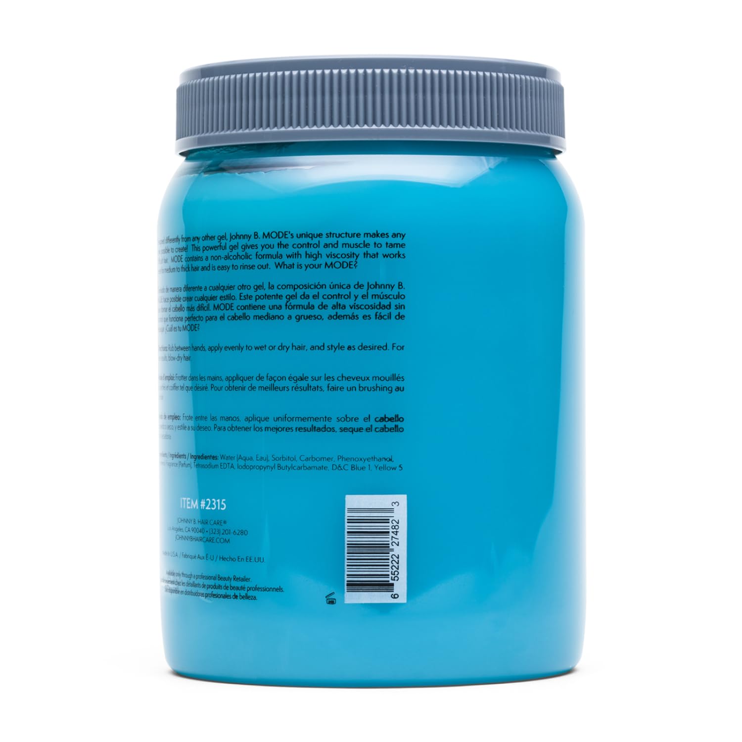 JOHNNY B. Mode gel-brillo-sutil aporta aspecto natural y definido.