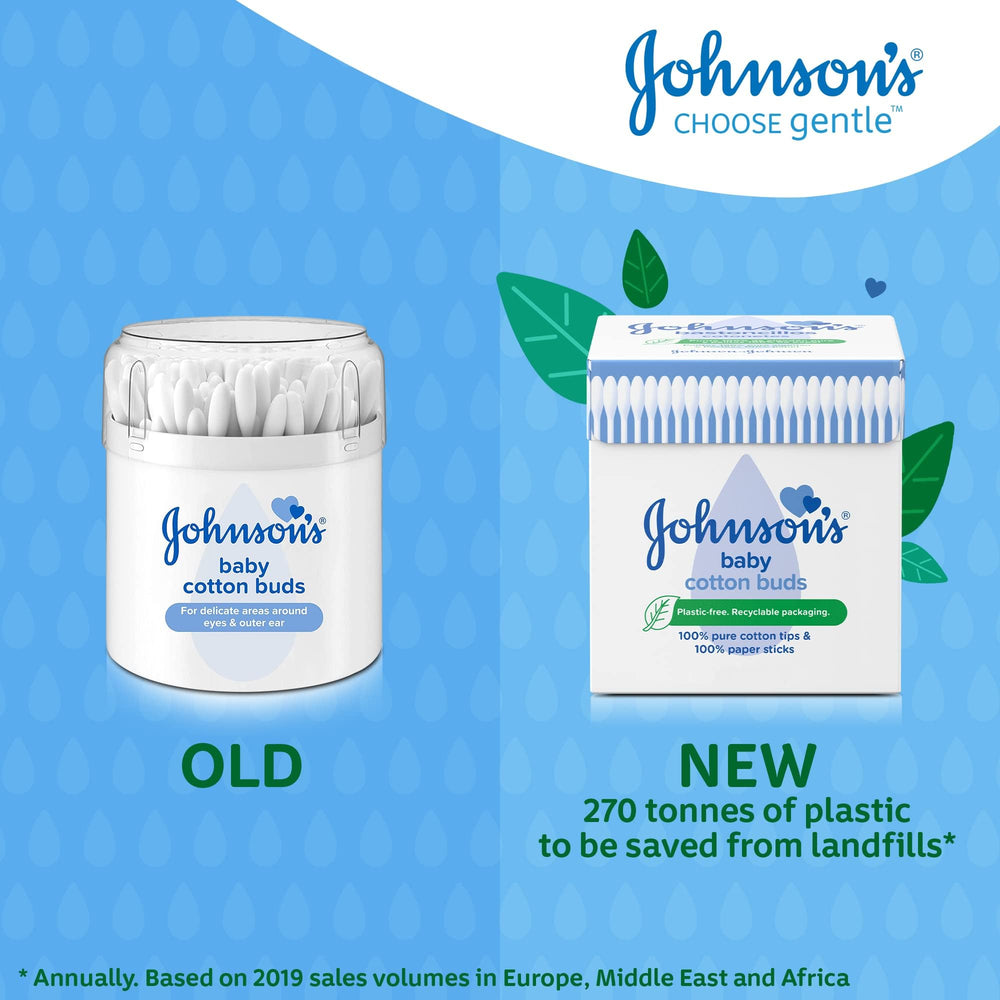 Johnson's Baby palitos de algodón para cuidado de la piel sensible del bebé