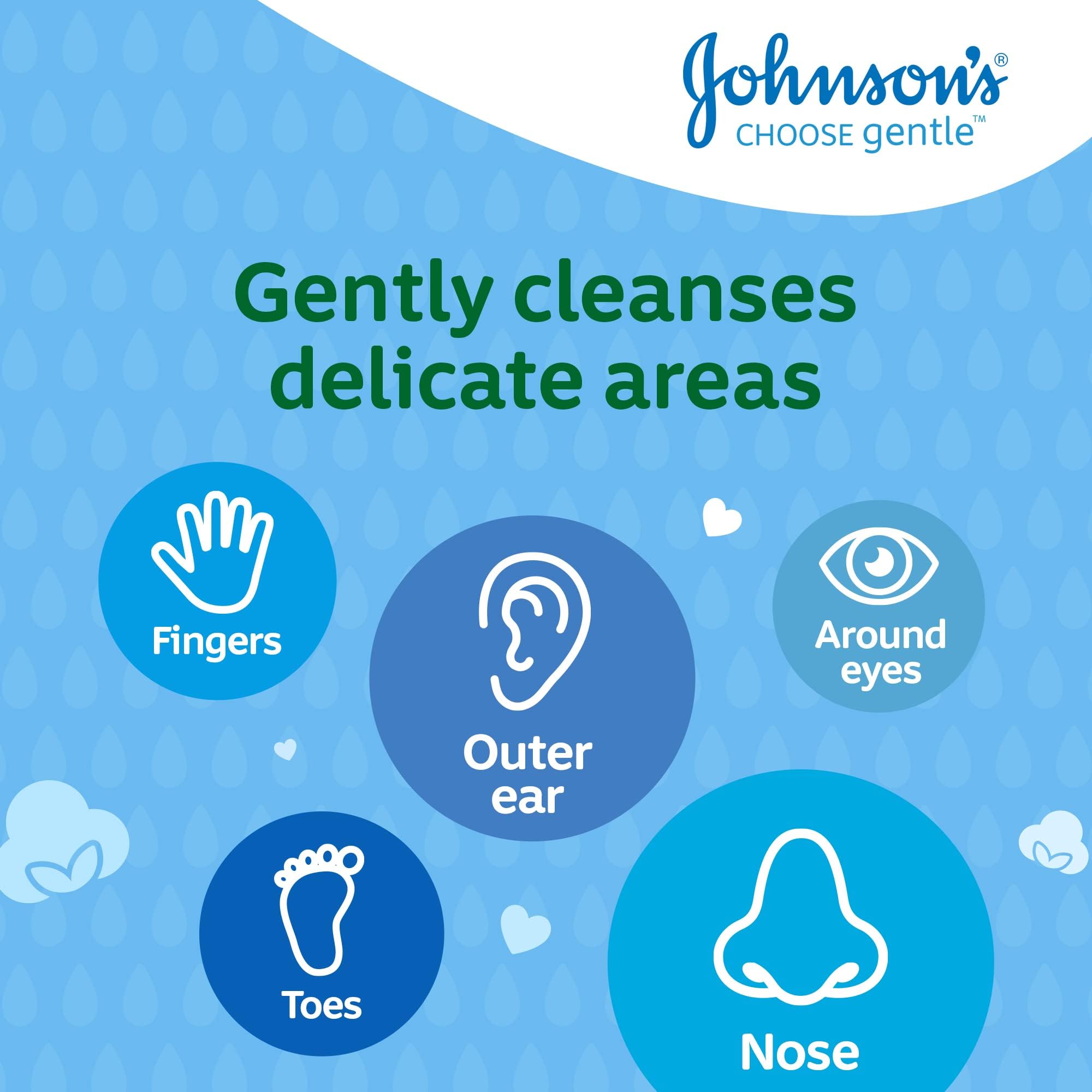 Johnson's Baby palitos de algodón para retirar maquillaje de forma suave