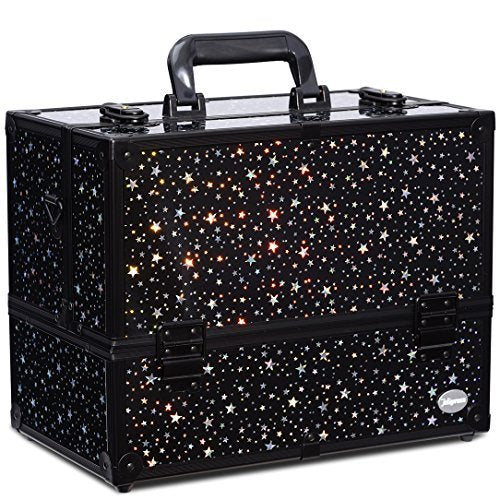 Joligrace maleta maquillaje espacio grande para organizar labiales y bases con facilidad.