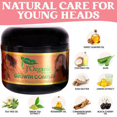 J'Organic Solutions Aceite de argán para cabello suave en niños.