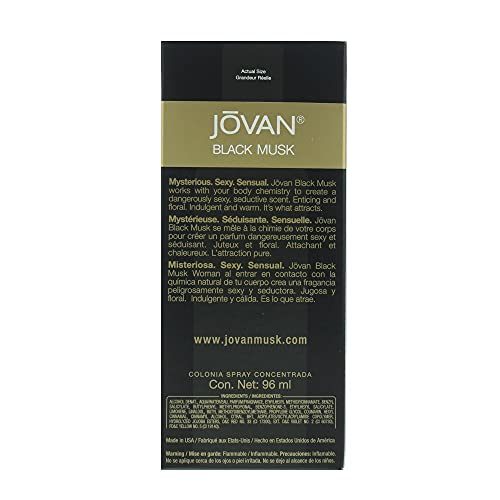 Concentrado en spray de Jovan Black Must para aplicación precisa.