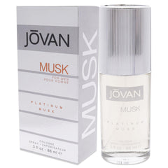 Aplicación diaria de Jovan Platinum Musk para sensación duradera