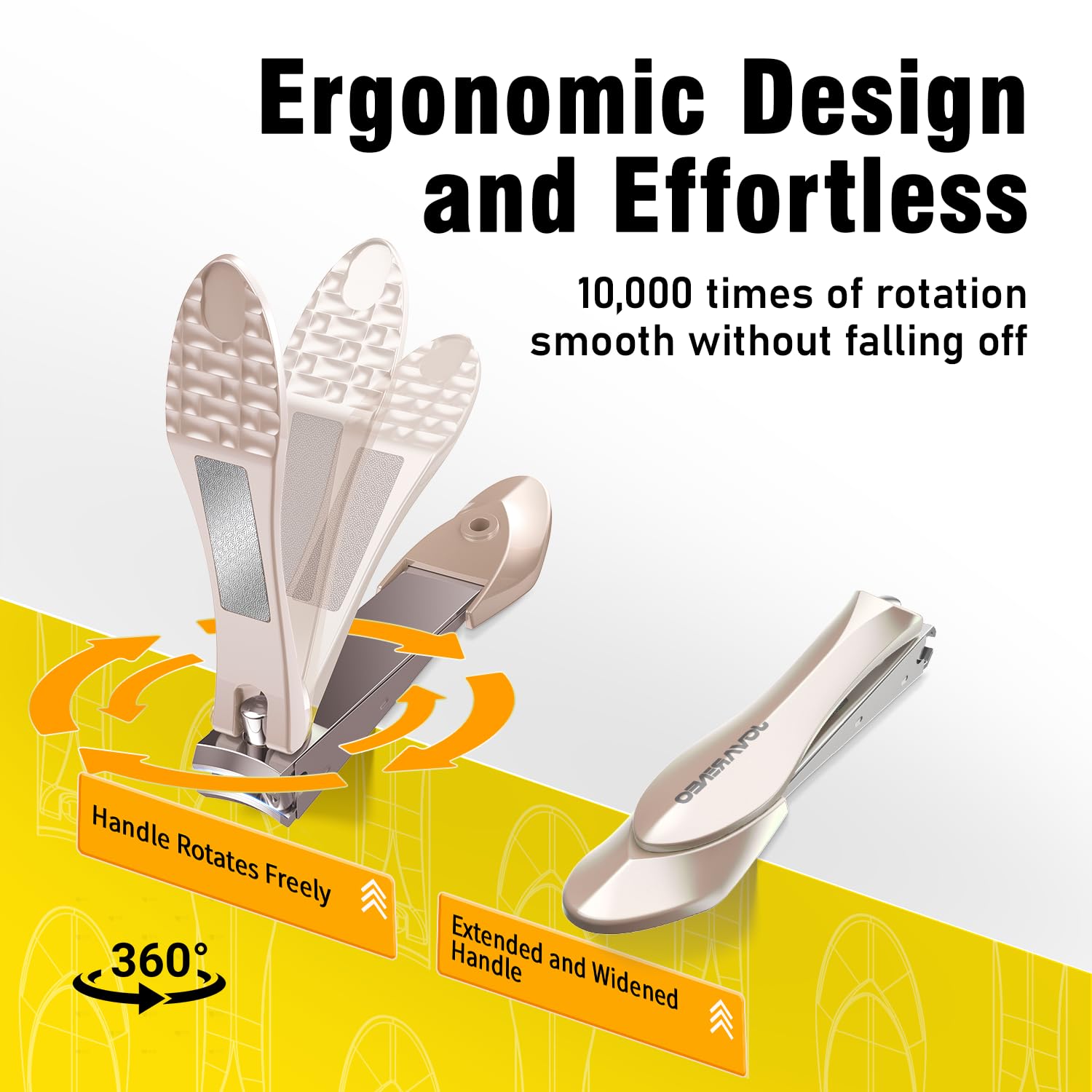 Mango ergonómico de Jovareneo para agarre cómodo y control preciso.