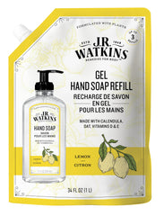 J.R. Watkins jabón líquido de manos limón, recarga para botella reutilizable, reducción de residuos.