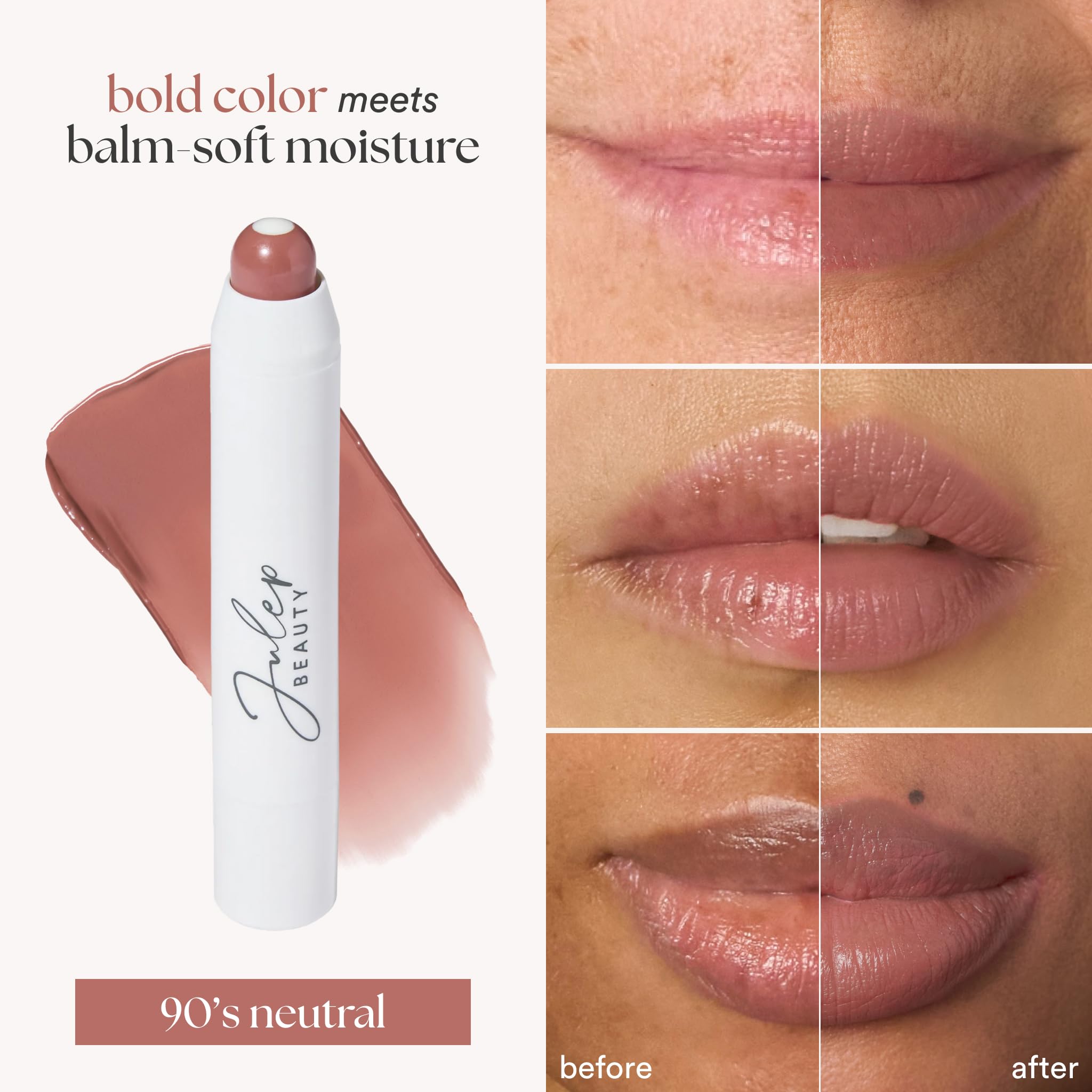 Núcleo con vitamina E de Julep, hidratación nutritiva para labios.