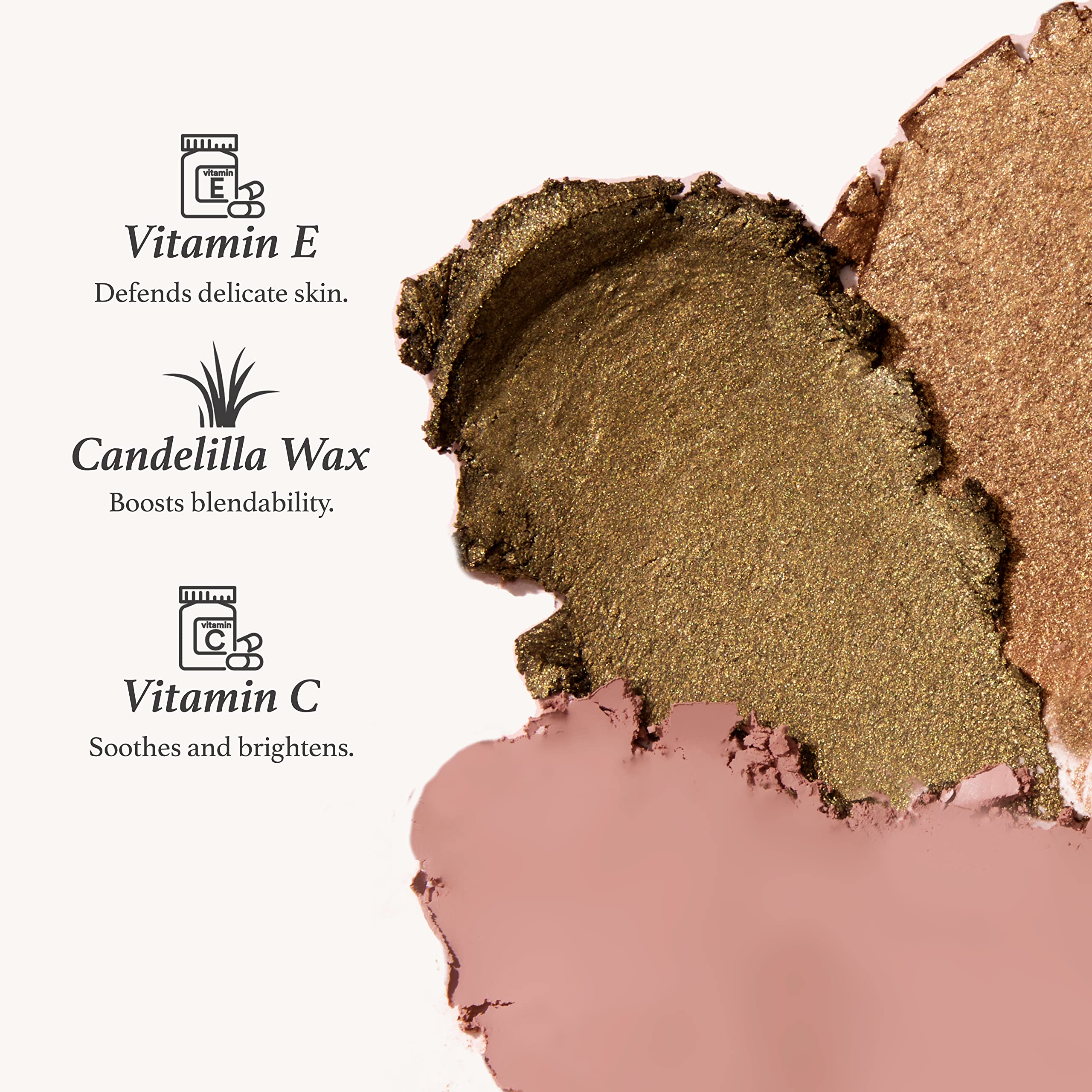 Julep Eyeshadow 101 Difuminado con Brillo: realza ojos con brillo sutil.