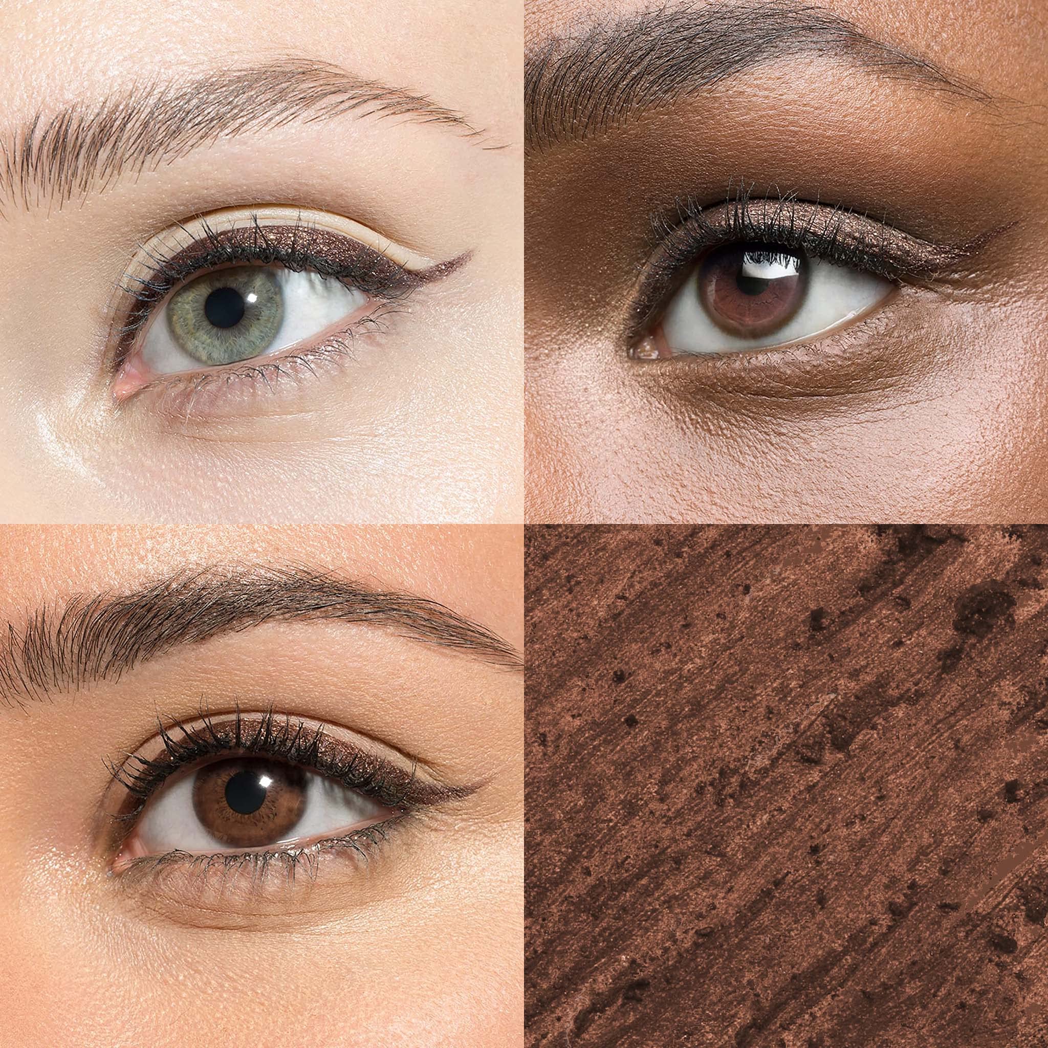 Julep lapiz gel bronce-resplandor con punta precisa para trazos nítidos.