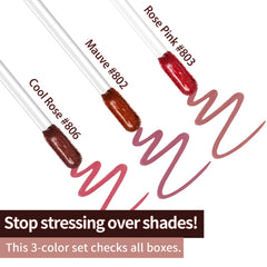 Tinte labial JUNECODE 806, cobertura duradera para eventos.