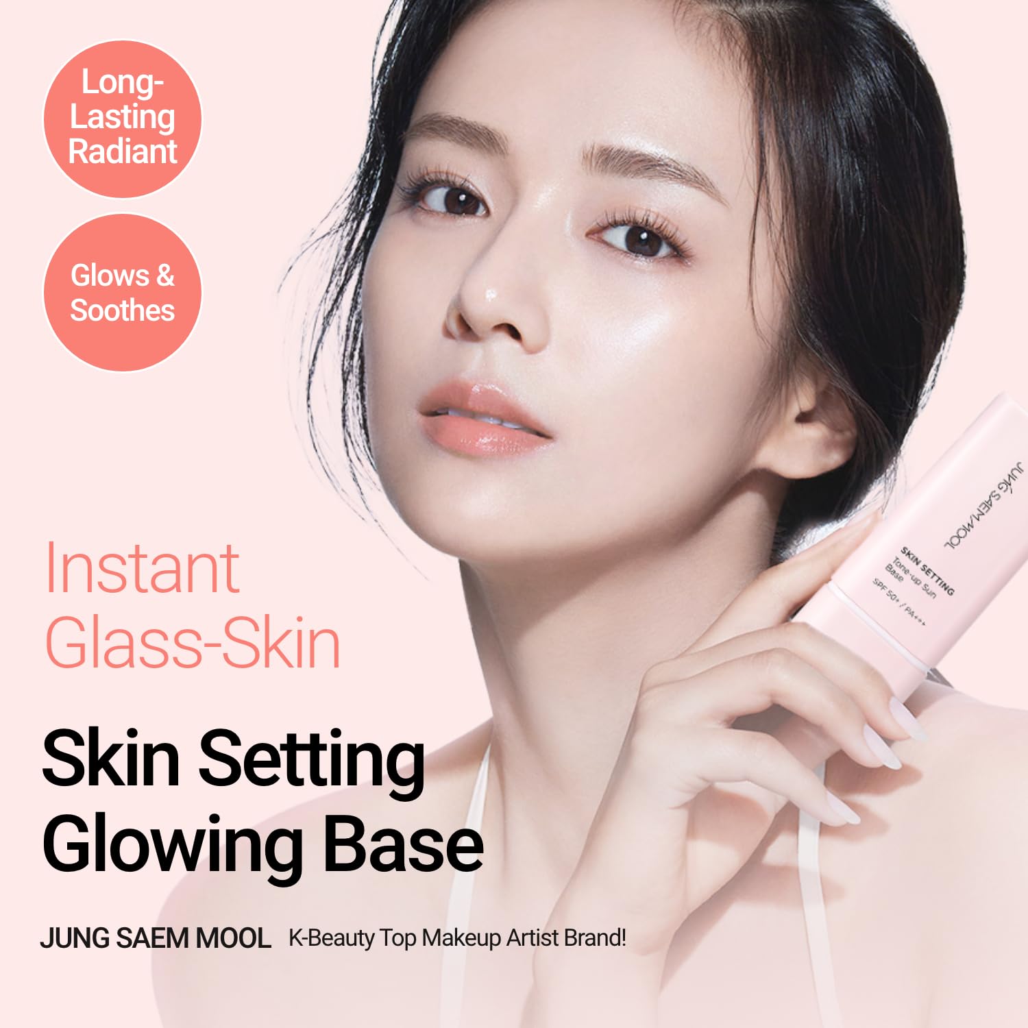 Jung Saem Mool con perlas finísimas dentro de la base para brillo suave.