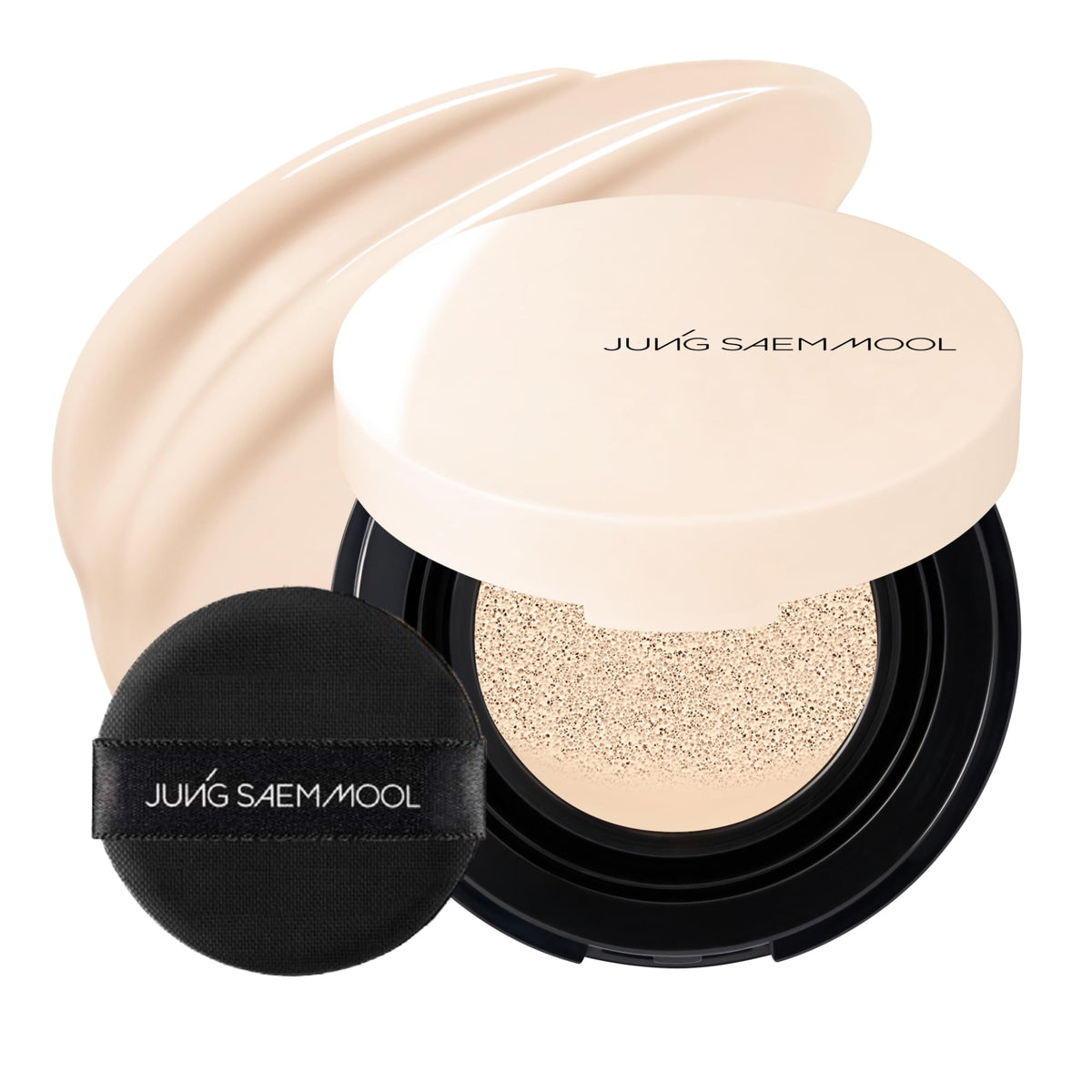 Jung Saem Mool Cushion Nude Esencial para la piel, acabado radiante y natural.